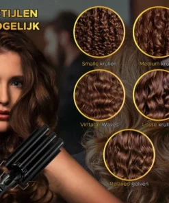 Toivo Wafeltang PRO Care+ - Incl. Opbergtas - Tri-Blade Technologie – 25MM - Golvenkrultang – Wave Krultang – Waver -NIVEA Shop 550x550 1657