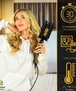 Toivo Wafeltang PRO Care+ - Incl. Opbergtas - Tri-Blade Technologie – 25MM - Golvenkrultang – Wave Krultang – Waver -NIVEA Shop 550x550 1661