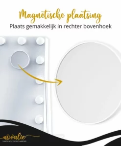 Novalie Hollywood Spiegel Met Verlichting - 65 Cm X 50 Cm - Make Up Spiegel Met Led Lampen – Visagie – Dimbaar / 3 Lichtstanden – Voor Hem / Haar Cadeau – 10x Vergroting – Met Tru-Daylight Verlichting – Wit -NIVEA Shop 550x550 1683