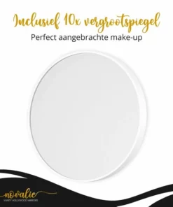 Novalie Hollywood Spiegel Met Verlichting - 65 Cm X 50 Cm - Make Up Spiegel Met Led Lampen – Visagie – Dimbaar / 3 Lichtstanden – Voor Hem / Haar Cadeau – 10x Vergroting – Met Tru-Daylight Verlichting – Wit -NIVEA Shop 550x550 1684