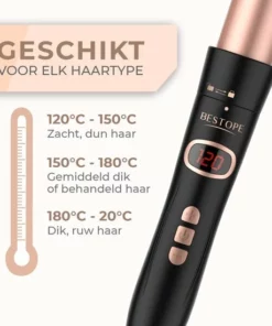 Bestope 6 In 1 Krultang Met Opzetstukken - Keramisch - Haarkruller - 13 Tot 32mm - Rosé Goud -NIVEA Shop 550x550 315