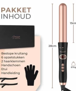 Bestope 6 In 1 Krultang Met Opzetstukken - Keramisch - Haarkruller - 13 Tot 32mm - Rosé Goud -NIVEA Shop 550x550 322