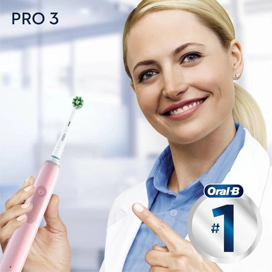 Oral B Oral-B Pro 3 - 3900 - Zwarte En Roze - Elektrische Tandenborstel 8 Oral B Oral-B Pro 3 - 3900 - Zwarte En Roze - Elektrische Tandenborstel - Afbeelding 8