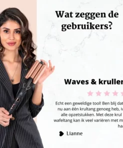 Mellian Wafeltang - 3-delige Krultang - Inclusief 2 Extra Opzetstukken -NIVEA Shop 550x550 375