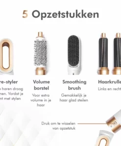 Dryze Airwrap Crème White/gold Edition - Inclusief Leren Opbergcase - Krultang - Föhn - Föhnborstel En Stijltang In 1 -NIVEA Shop 550x550 464