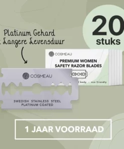 Bamboozy Safety Razor + 20 Scheermesjes Aluminium Rose Gold Goud Voor Vrouwen Dames Venus Scheermes Veiligheidsscheermes -NIVEA Shop 550x550 550