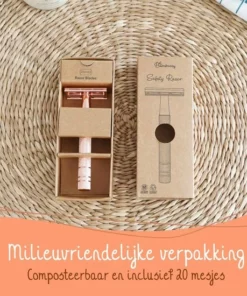 Bamboozy Safety Razor + 20 Scheermesjes Aluminium Rose Gold Goud Voor Vrouwen Dames Venus Scheermes Veiligheidsscheermes -NIVEA Shop 550x550 551