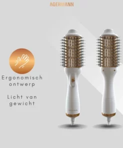 AGERMANN 4-in-1 Föhnborstel - Keramische Magic Brush - Lang/Kort/Stijl/Krullen - 1200W - Wit -NIVEA Shop 550x550 738