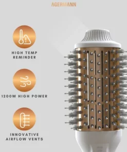 AGERMANN 4-in-1 Föhnborstel - Keramische Magic Brush - Lang/Kort/Stijl/Krullen - 1200W - Wit -NIVEA Shop 550x550 739