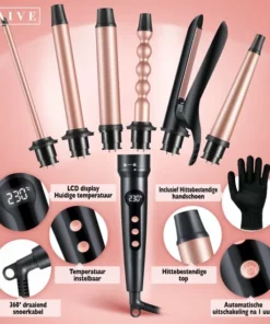 VAIVE 6-in-1 Stijltang & Krultang Met Opzetstukken - Haarkruller - Curling Iron -NIVEA Shop 550x550 762