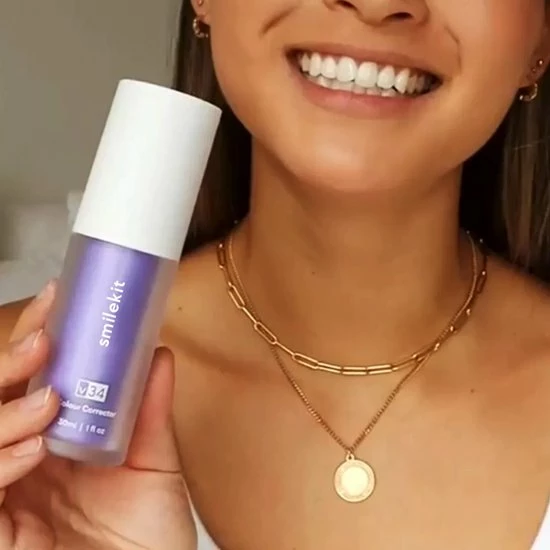 Smilekit V34 Colour Corrector Serum - Witte Tanden - Paarse Tandpasta - Teeth Whitening - Hismile 5 Smilekit V34 Colour Corrector Serum - Witte Tanden - Paarse Tandpasta - Teeth Whitening - Hismile - Afbeelding 5