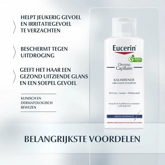 Eucerin Dermo Capillaire Kalmerende Urea Shampoo - 250 Ml 9 Eucerin Dermo Capillaire Kalmerende Urea Shampoo - 250 Ml - Afbeelding 9
