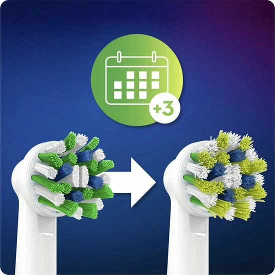 Oral B Oral-B CrossAction - Met CleanMaximiser-technologie - Opzetborstels - 10 Stuks - Brievenbusverpakking 4 Oral B Oral-B CrossAction - Met CleanMaximiser-technologie - Opzetborstels - 10 Stuks - Brievenbusverpakking - Afbeelding 4
