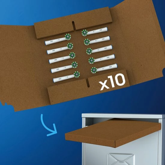 Oral B Oral-B CrossAction - Met CleanMaximiser-technologie - Opzetborstels - 10 Stuks - Brievenbusverpakking 11 Oral B Oral-B CrossAction - Met CleanMaximiser-technologie - Opzetborstels - 10 Stuks - Brievenbusverpakking - Afbeelding 11