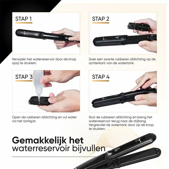 Simver Professionele Steampod 3.0 - Professionele Stoom Stijltang - Stijltang - Krultang - Cadeautip - Kerstcadeau 9 Simver Professionele Steampod 3.0 - Professionele Stoom Stijltang - Stijltang - Krultang - Cadeautip - Kerstcadeau - Afbeelding 9