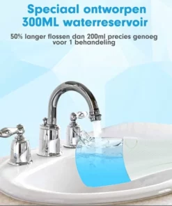 DEN-T® Waterflosser PRO V500 - 300ML - 5 Standen - 10 Opzetstukjes - Monddouche - Flosapparaat - Wit - -NIVEA Shop 550x550 974