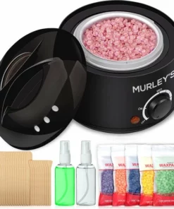 MURLEY'S Wax Apparaat Ontharen Set 500 Gram Waxbonen, Pre En Afterspray (2x 60ml) En 30 Houten Spatels Voor Lichaam En Gezicht