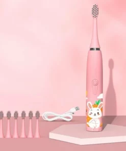 CoolHome Sonic Konijntje - Elektrische Tandenborstel Geschikt Voor Peuters En Kinderen - Kindertandenborstel - Roze
