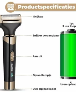 BAESS 4-in-1 Neustrimmer - Oplaadbaar – Oor/wenkbrauw Trimmer – Baardtrimmer - Neushaartrimmer - Mannen & Vrouwen -NIVEA Shop 550x562 10