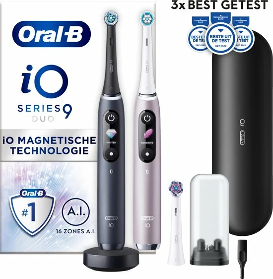 Oral B Oral-B Special Edition IO - 9 - Roze En Zwart - Elektrische Tandenborstel - Duopack 4 Oral B Oral-B Special Edition IO - 9 - Roze En Zwart - Elektrische Tandenborstel - Duopack - Afbeelding 4