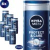 NIVEA MEN Protect & Care - 6 X 250 Ml - Voordeelverpakking - Douchegel