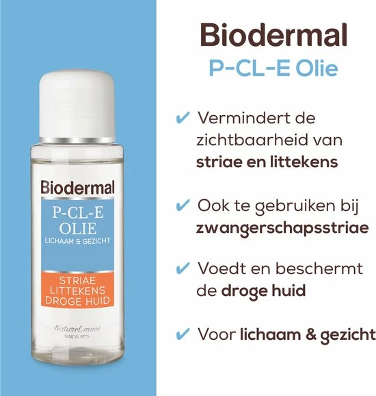Biodermal P-CL-E Olie - Huidolie - Huidverzorging Voor Striae, Littekens En Droge Huid - Huidolie 75 Ml 4 Biodermal P-CL-E Olie - Huidolie - Huidverzorging Voor Striae, Littekens En Droge Huid - Huidolie 75 Ml - Afbeelding 4