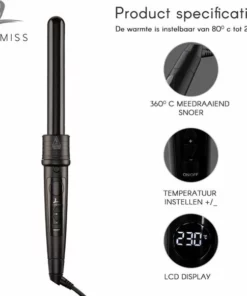 Lumiss Sublime Pro 5 In 1 Keramische Tourmaline Krultang - Holding Spray - Haarkruller - 5 Opzetstukken -NIVEA Shop 550x581 2