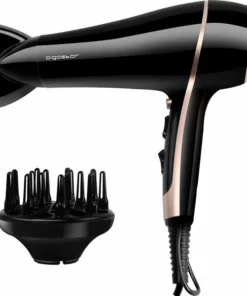 Aigostar Lora 33LNK - Ionische Föhn 2400 Watt|Haardroger Met Diffuser, Zwart, DC