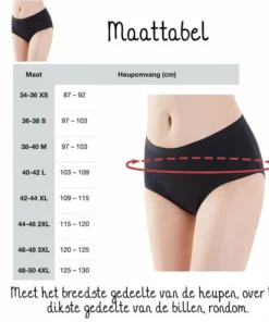 Bamboozy Menstruatie Ondergoed 4-laags Hoge Taille High Waist Corrigerend Maat M 38-40 Zwart Period Underwear Duurzaam Menstrueren Incontinentie Zero Waste Madelief -NIVEA Shop 550x589 7