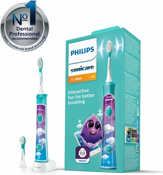 Philips Sonicare For Kids HX6322/04 - Elektrische Tandenborstel - Blauw - Incl. Extra Opzetborstel 1 Philips Sonicare For Kids HX6322/04 - Elektrische Tandenborstel - Blauw - Incl. Extra Opzetborstel