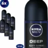 NIVEA MEN Deep - 6 X 50ml - Voordeelverpakking - Deodorant Roller