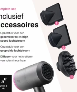 Vivid Green Ionische Fohn Met Diffuser - Haarfohn - Haardroger - 3 Standen - Zwart -NIVEA Shop 550x600 4