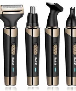 BAESS 4-in-1 Neustrimmer - Oplaadbaar – Oor/wenkbrauw Trimmer – Baardtrimmer - Neushaartrimmer - Mannen & Vrouwen