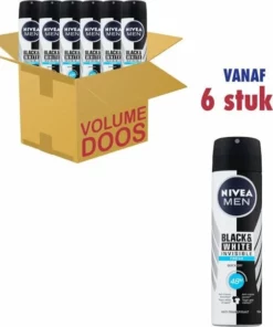 NIVEA MEN Invisible For Black & White Fresh - 6 X 150ml - Voordeelverpakking - Deodorant Spray -NIVEA Shop 550x605 12
