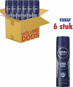 NIVEA MEN Cool Kick - 6 X 150 Ml - Voordeelverpakking - Deodorant Spray -NIVEA Shop 550x609 1