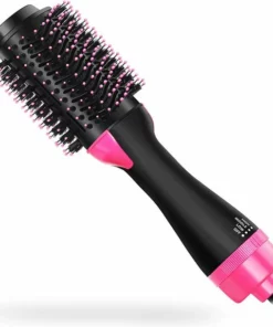 Van Den Brink Retail Föhnborstel 3-in-1 Keramische Magic Hair-Brush - Föhnen Stijlen Krullen - Lang Haar - Roze/zwart