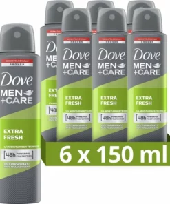 Dove Men+Care Extra Fresh Anti-Transpirant Deodorant Spray - 6 X 150 Ml - Voordeelverpakking