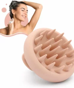 Jollify® SH2 - Premium Siliconen Haarborstel - Shampoo Brush - Scalp Massager - Massage - No Dandruff - Flaky Brush - Hair Brush - Hairbrush - Haarverzorging - Anti Roos - Haargroei - Gezonde Hoofdhuid - Scrub - Beige