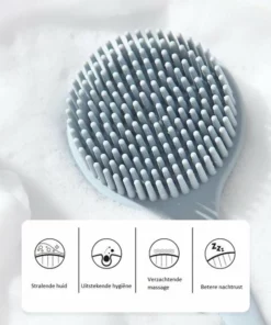 Blubs® – Badborstel – Dry Brush – Rug Scrubber – Lichaamsborstel – Rugborstel Douche Met Steel – Huidborstel – Rugborstel Kunststof – Badborstel Met Steel – Doucheborstel Met Steel – Siliconen Borstel – Droogborstel – Massage – Zwart -NIVEA Shop 550x621 2