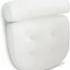 Bathr Luxe Waterdicht Badkussen Met Zuignappen - Ergonomische Nekkussen Voor In Bad - Antislip - Wit