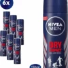 NIVEA MEN Dry Impact Deodorant Spray - 6 X 150 Ml - Voordeelverpakking