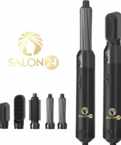 Salon 24 Airwrap | Nieuwe Versie V2 September Editie | Multistyler | 5 IN 1 SET | Hetelucht Föhn | Airstyler | Föhnborstel | Hetelucht Borstel | Krulborstel | Styling | Hairstyler |