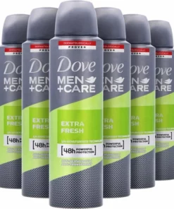 Dove Men+Care Extra Fresh Anti-Transpirant Deodorant Spray - 6 X 150 Ml - Voordeelverpakking -NIVEA Shop 550x634 1
