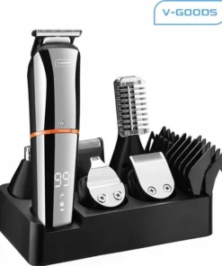 V-Goods Professionele 6 In 1 Baardtrimmer Voor Mannen/Heren - Inclusief 5 Opzetstukken + Houder - Neustrimmer - Oortrimmer - Bodygroomer - 100% Waterdicht - Tondeuse -NIVEA Shop 550x636 1