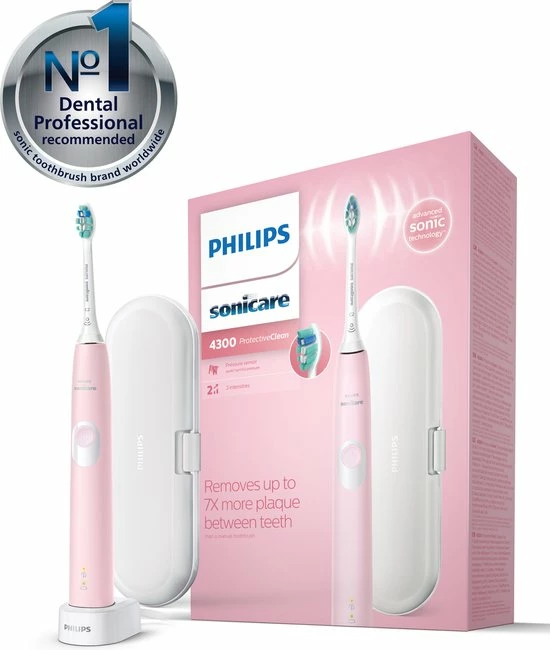 Philips ProtectiveClean 4300 Series HX6806/03 - Elektrische Tandenborstel - Roze 1 Philips ProtectiveClean 4300 Series HX6806/03 - Elektrische Tandenborstel - Roze