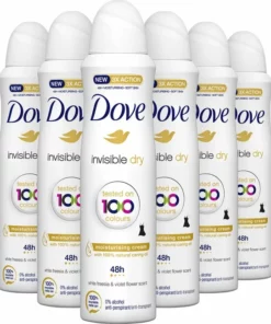 Dove Invisible Dry Anti-transpirant Deodorant - 6 X 150 Ml - Voordeelverpakking