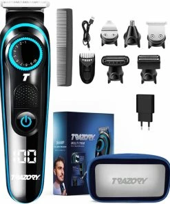 Trazory® Trimmer & Scheerapparaat Voor Mannen – Trimmerset Met Baardtrimmer, Bodygroomer & Precisietrimmer - Reisetui