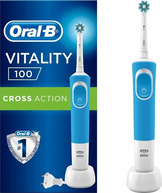 Oral B Oral-B Vitality 100 CrossAction - Blauw - Elektrische Tandenborstel 1 Oral B Oral-B Vitality 100 CrossAction - Blauw - Elektrische Tandenborstel