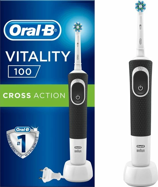 Oral B Oral-B Vitality 100 CrossAction Zwart - Elektrische Tandenborstel 1 Oral B Oral-B Vitality 100 CrossAction Zwart - Elektrische Tandenborstel