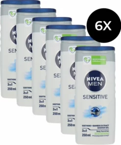 NIVEA MEN Sensitive - 6 X 250 Ml - Voordeelverpakking - Douchegel -NIVEA Shop 550x658 2